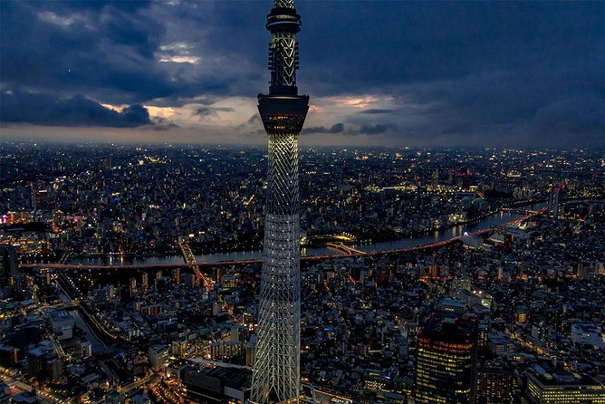 tokyo skytree night view helicopter