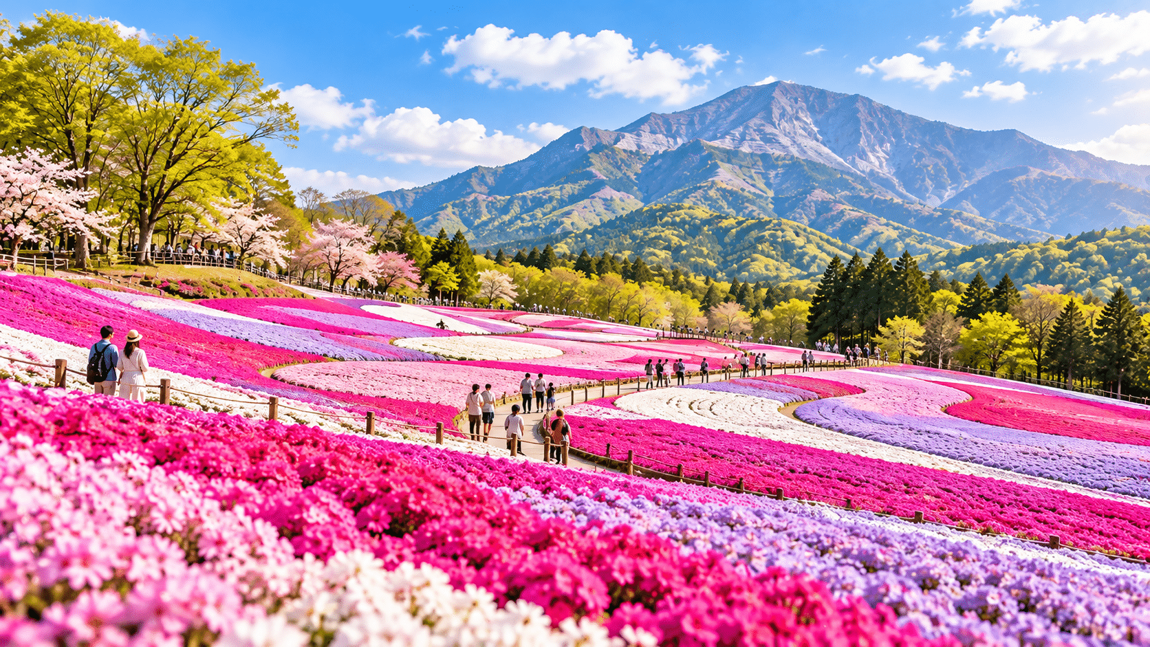 Shibazakura at Hitsujiyama Park in spring