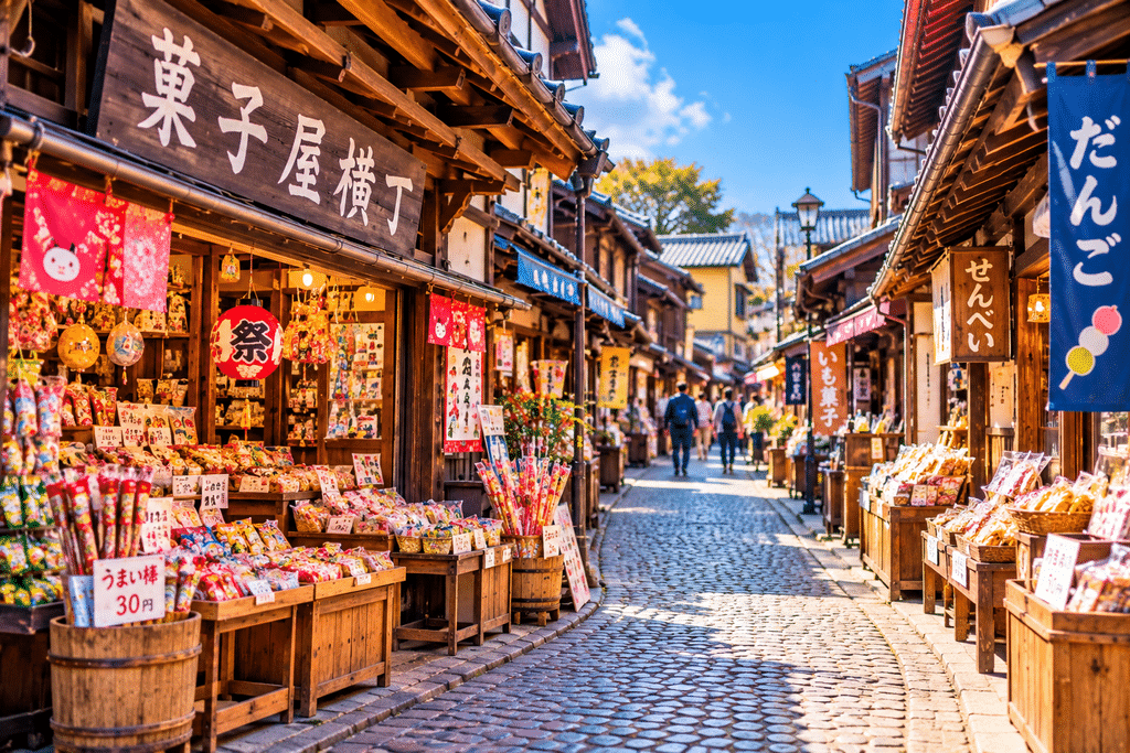 Kashiya Yokocho Candy Alley in Kawagoe, Japan