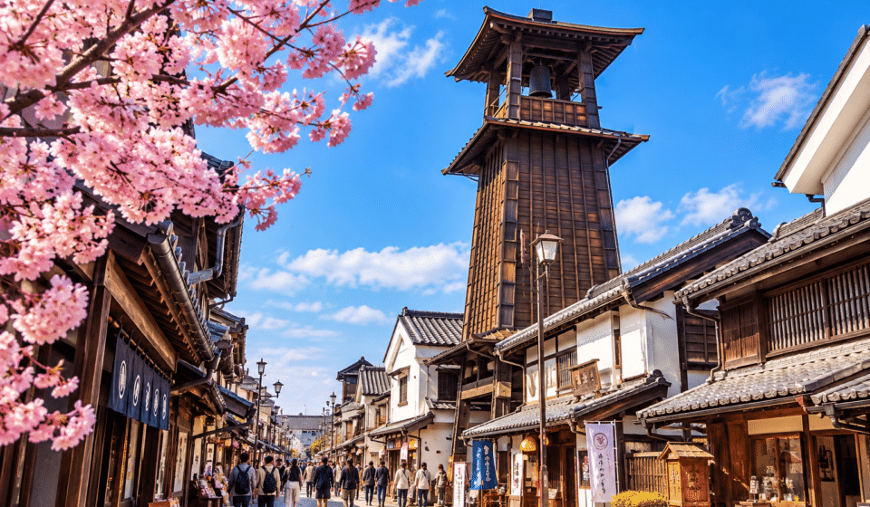 Toki no Kane bell tower in Kawagoe Japan