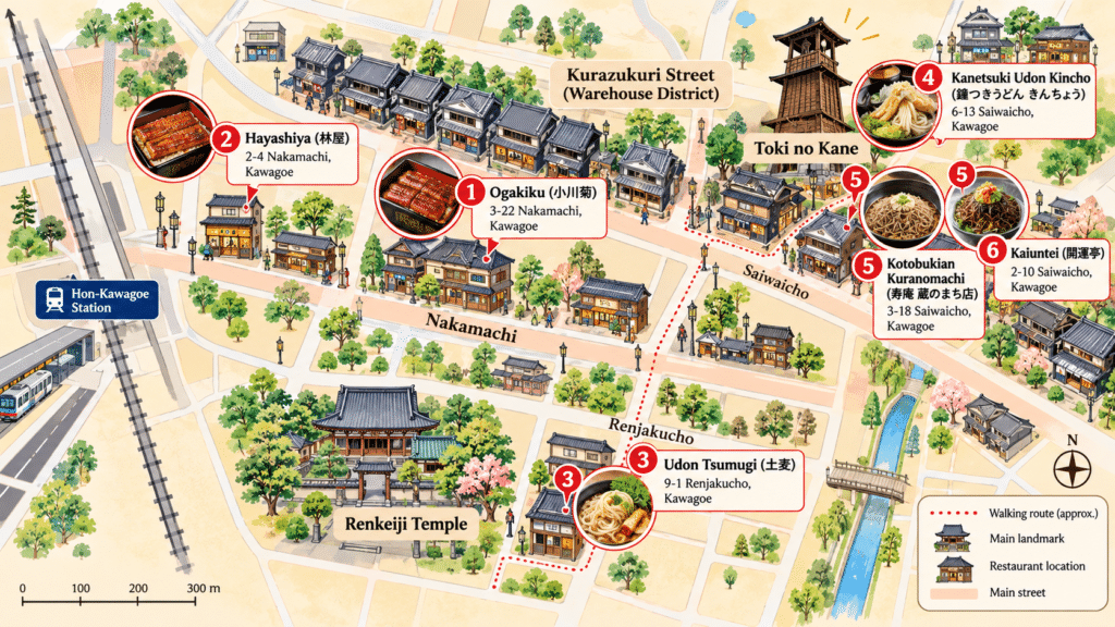 Kawagoe Restaurant google Map