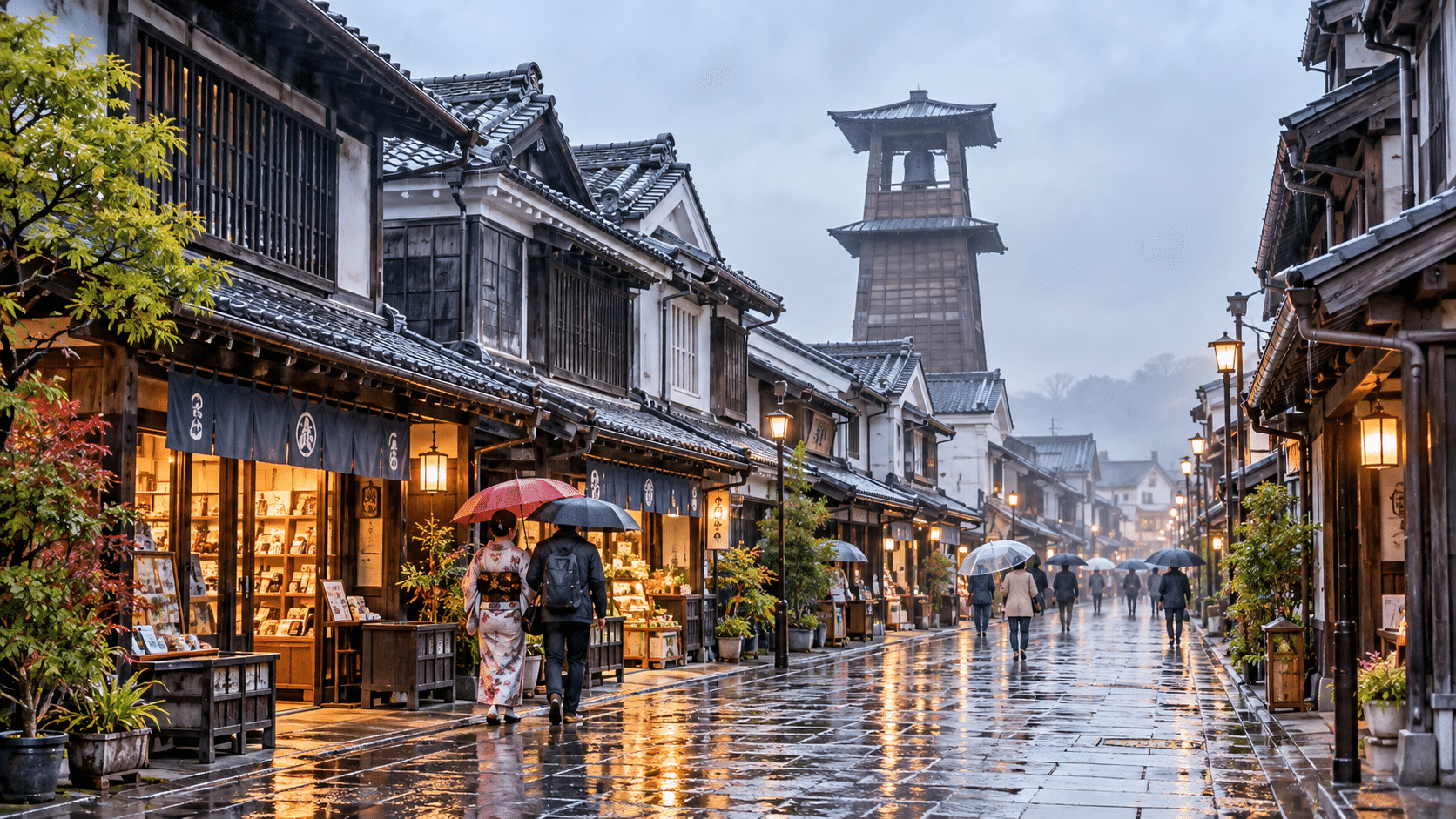 Kawagoe in the rain
