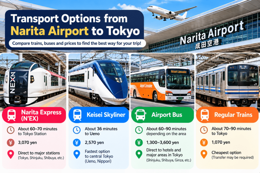 Narita Airport to Tokyo