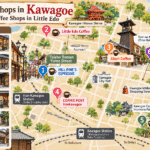 Best coffee shops in Kawagoe map showing six must-visit cafes in Little Edo