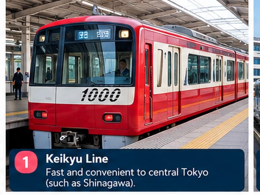 Keikyu railway guide for passengers arriving at Haneda Airport