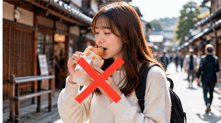 Eating while walking