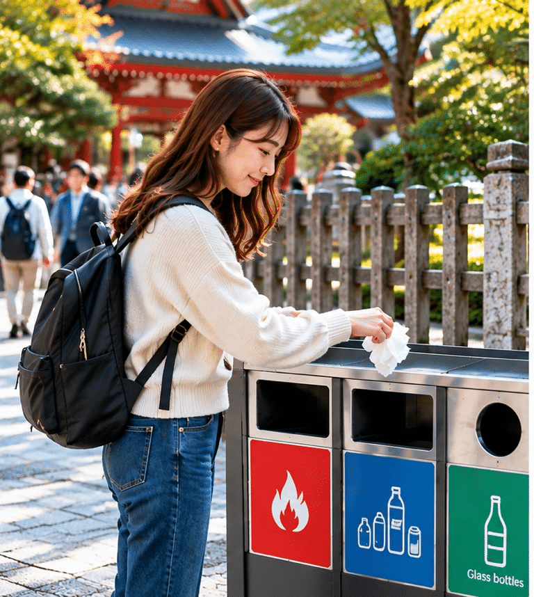  Keep rubbish until you find a bin
